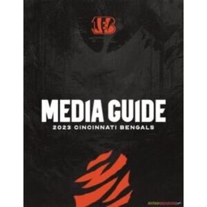 Cincinnati Bengals Media Guide 2023 Official NFL Cover On 12x8in Metal Sign